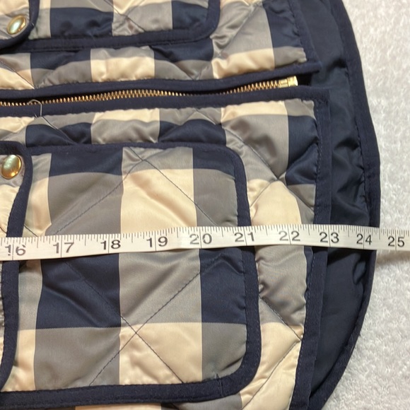 J Crew navy buffalo plaid quilted vest - Picture 7 of 7